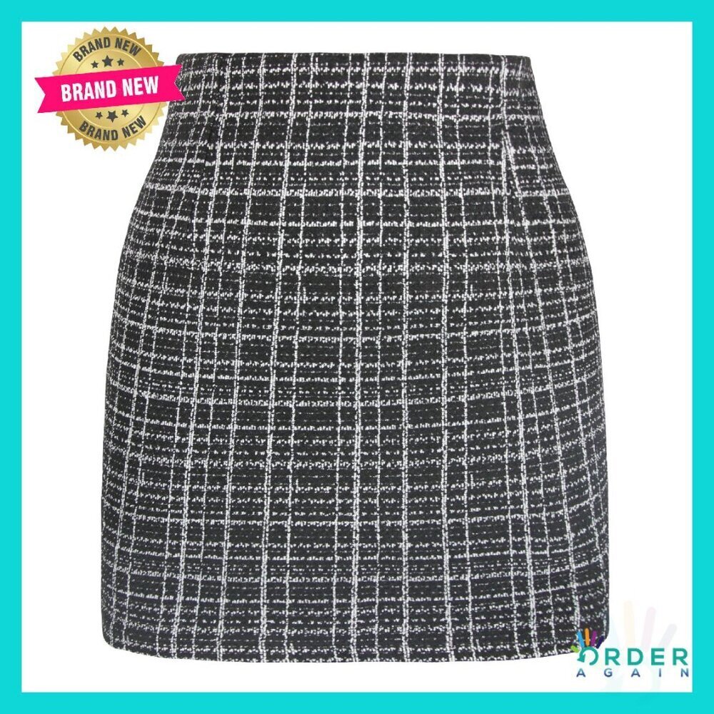Mini Pencil Skirt Bodycon High Waist Slit Back Chic Work Party Wear